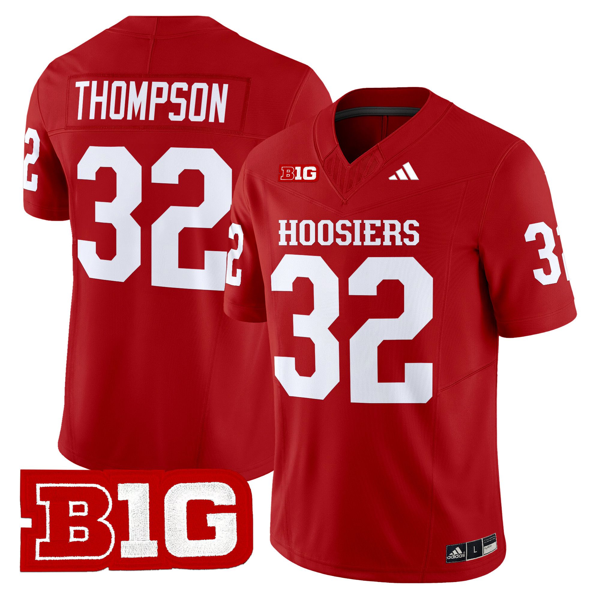 Men Indiana Hoosiers #32 Thompson Red 2024 Vapor Limited NCAA Jersey style 1->->NCAA Jersey
